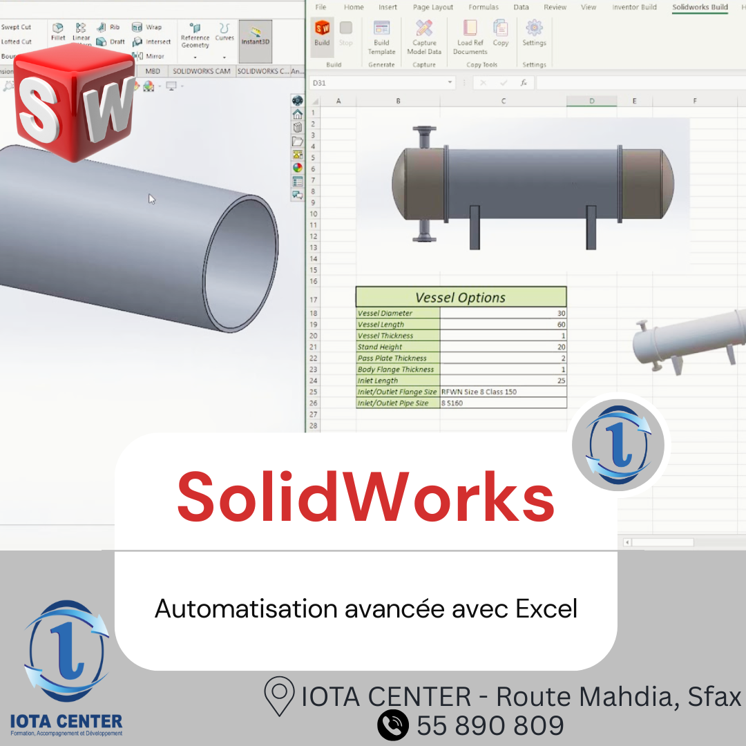 SOLIDWORKS : Automatisation avancée avec Excel